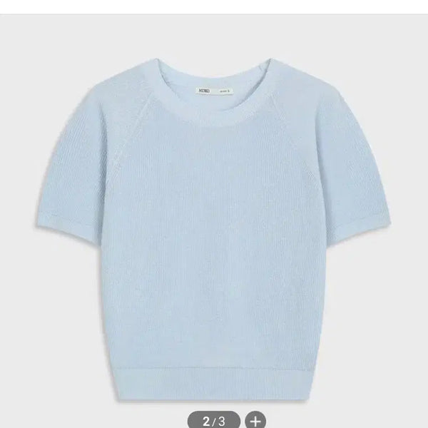 [BUNJANG] Mixo Linen Pullover Short Sleeve T-Shirt Light Blue S / 미쏘 린넨 풀오버 반팔 라이트 블루 s
