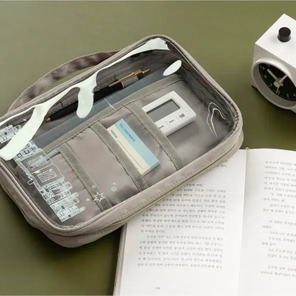 [BUNJANG] Born to Read Transparent Book Pouch Gray / 알라딘 투명 북파우치 본투리드 그레이 회색 굿즈