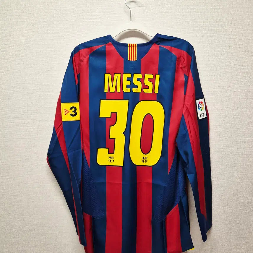 [BUNJANG] Barcelona 2005-06 Reissue Home Long Sleeve #30 Messi Authentic Jersey / (새상품) 05-06 바르셀로나 리이슈 홈 긴팔 No.30 메시 정품 유니폼