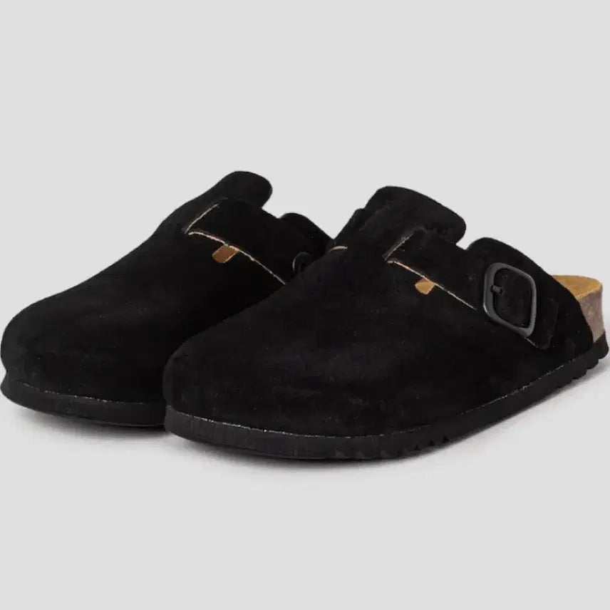 [BUNJANG] Scholl Jina Jung Suede Cork Clogs Black/39 / [택포] SCHOLL 지나정 숄 스웨이드 코르크 크로그 (블랙/39)