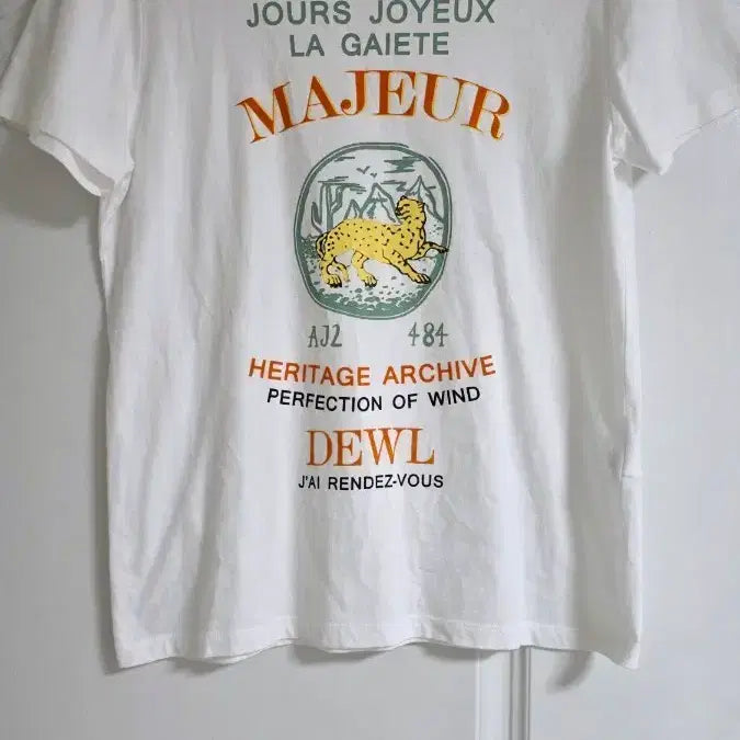 [BUNJANG] DEWL White Short-Sleeve T-Shirt Size 66 / 듀엘 화이트 반팔티 66