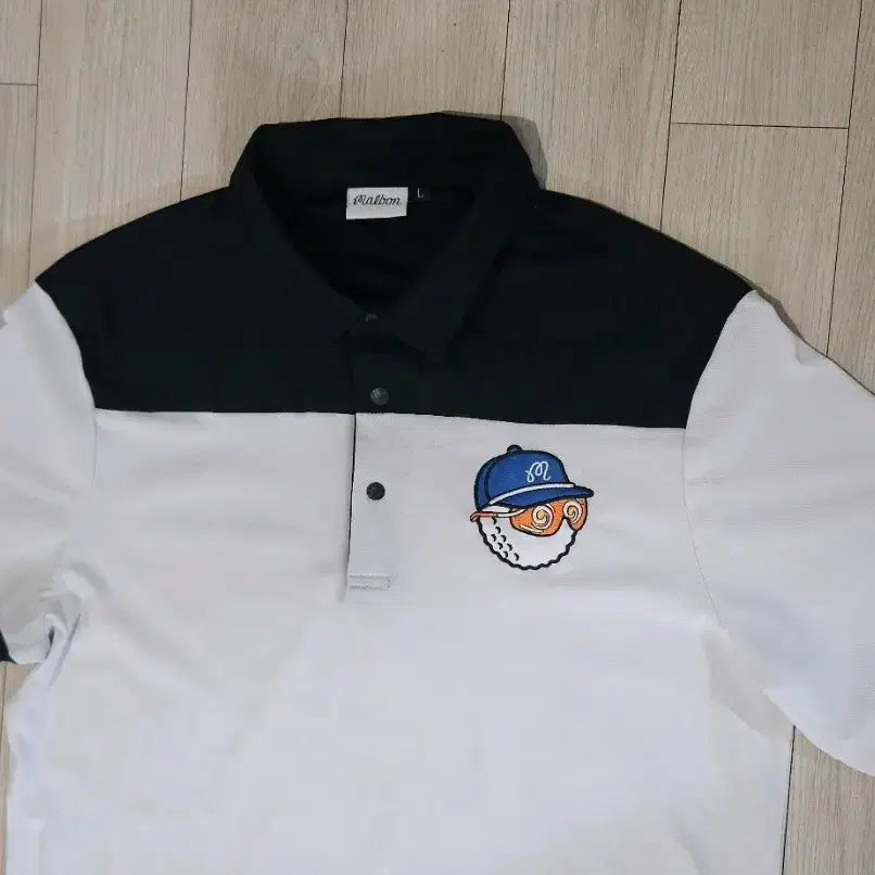 [BUNJANG] Malbon Golf White Short Sleeve Polo Shirt Size 95 / 말본 골프웨어 반팔 카라티 화이트 95 가슴단면 49