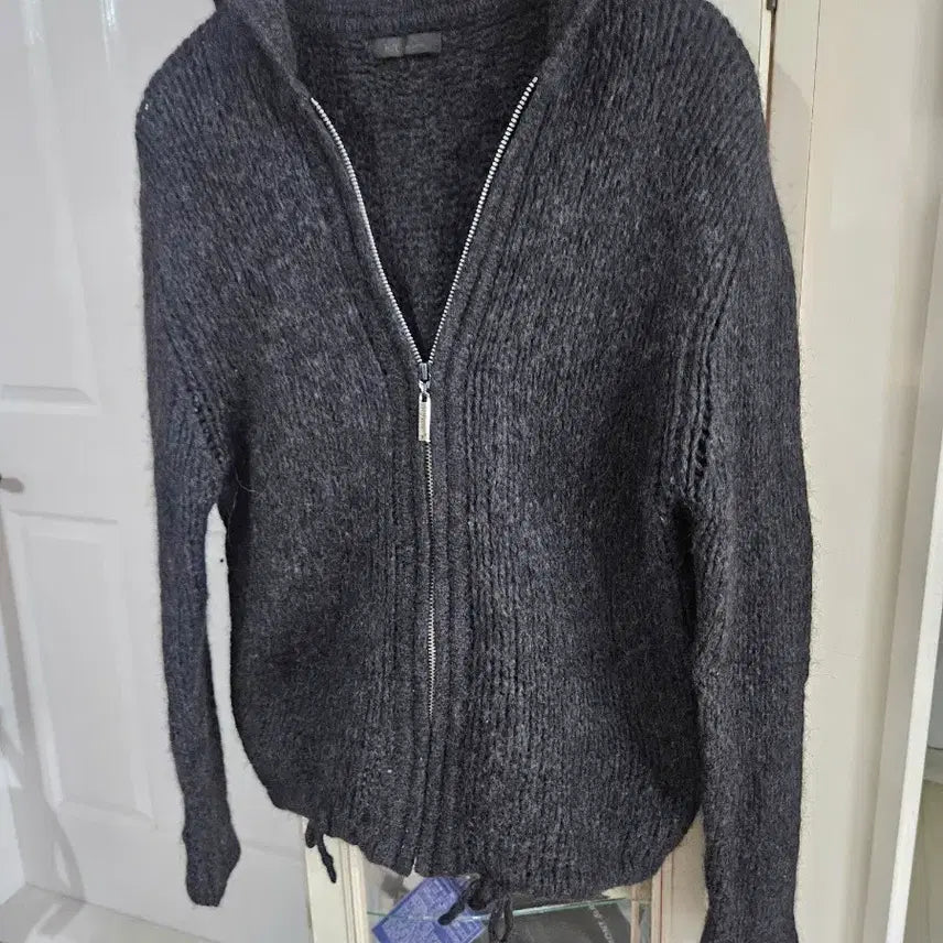 [BUNJANG] Knit Hooded Zip-Up / 니트 후드 집업