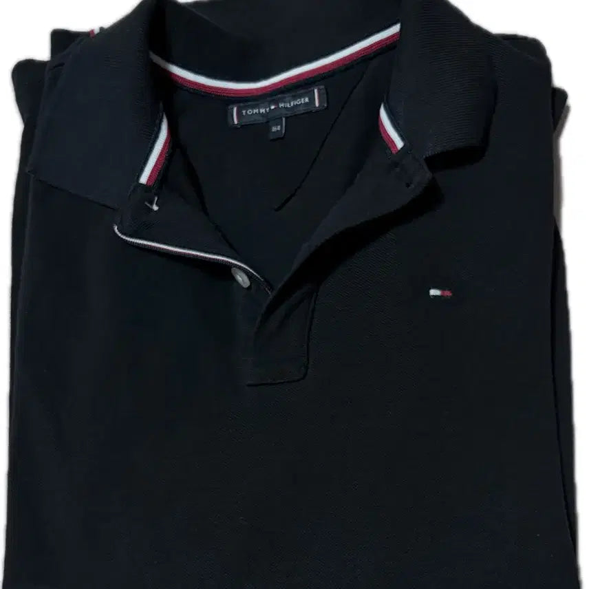 [BUNJANG] Tommy Hilfiger Kids Black Collared T-Shirt Size 165 (Women's 55) / 타미힐피거 키즈 카라티 블랙 165(55)