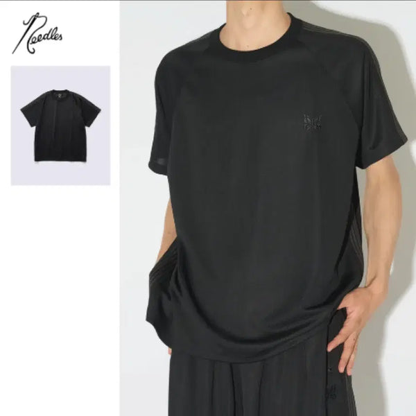 [BUNJANG] Needles x Studios Special Order Short Sleeve Track Crewneck Shirt Mesh SX1548 26SS / 니들스 X 스튜디오스 별주 반팔 트랙 크루넥 셔츠 메쉬 SX1548 26SS