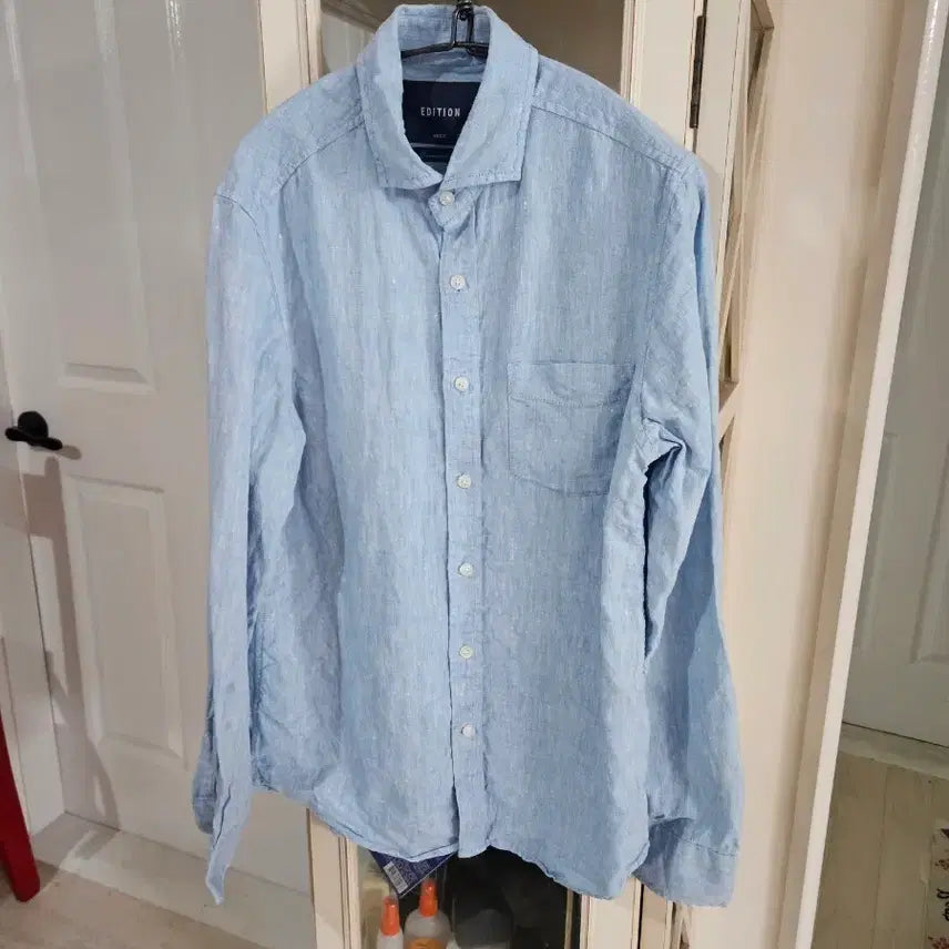 [BUNJANG] EDITION Linen Shirt Sky Blue / EDITION 셔츠 하늘색 린넨
