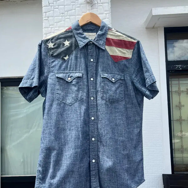[BUNJANG] Denim & Supply Denim Short Sleeve Shirt M / 데님앤서플라이 데님 반팔셔츠 M