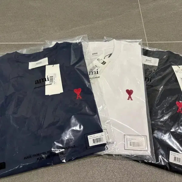 [BUNJANG] Ami Logo T-Shirt / (무료배송/QR인증 정품) 아미 반팔티 화이트/블랙/네이비 판매합니다