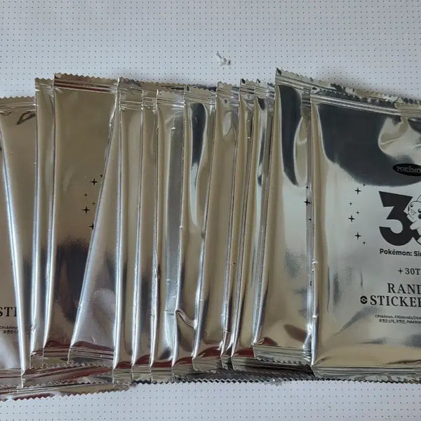 [BUNJANG] Pokemon 30th Anniversary Random Sticker 7 Pack Bundle Set / 포켓몬 30주년 랜덤 스티커 7팩 일괄