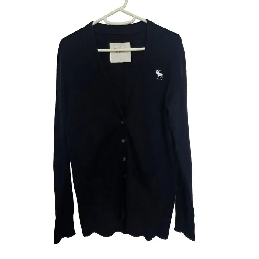 [BUNJANG] Abercrombie & Fitch Dark Navy Knit Cardigan (M) / 아베크롬비 다크 네이비 니트 가디건 (M)
