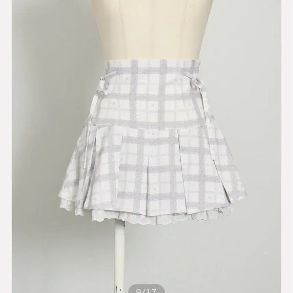 [BUNJANG] Pium Valentine Pleats Skirt / pium 피움 발렌타인 플리츠 스커트 양산형 지뢰계 스나계 양지뢰