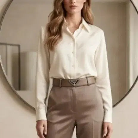 [BUNJANG] Prada Cotton Shirt Ivory / (정품)프라다 코튼 셔츠 아이보리