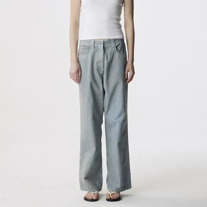 [BUNJANG] Nothing Written Jeanne Cotton Pants (Sky Blue) / 낫띵리튼 Jeanne cotton pants(sky blue)