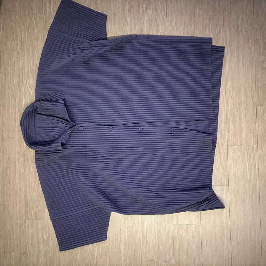 [BUNJANG] Homme Plissé Pleated Detail Shirt Navy / 옴므플리세