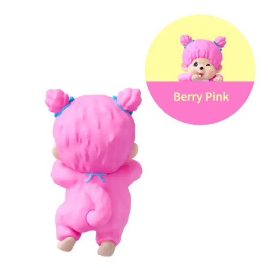 [BUNJANG] Sonny Angel x Monchhichi Hyper Colors Wink Berry Pink Monchhichi Girl / 소니엔젤 몬치치 히퍼 컬러즈 윙크 베리핑크 몬치치걸