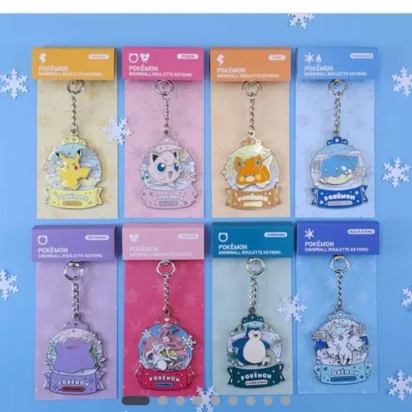 [BUNJANG] Official Pokemon Snow Globe Keychain (Snorlax, Smoochum) / 포켓몬 스노우볼 키링 정품 (잠만보, 빠모)
