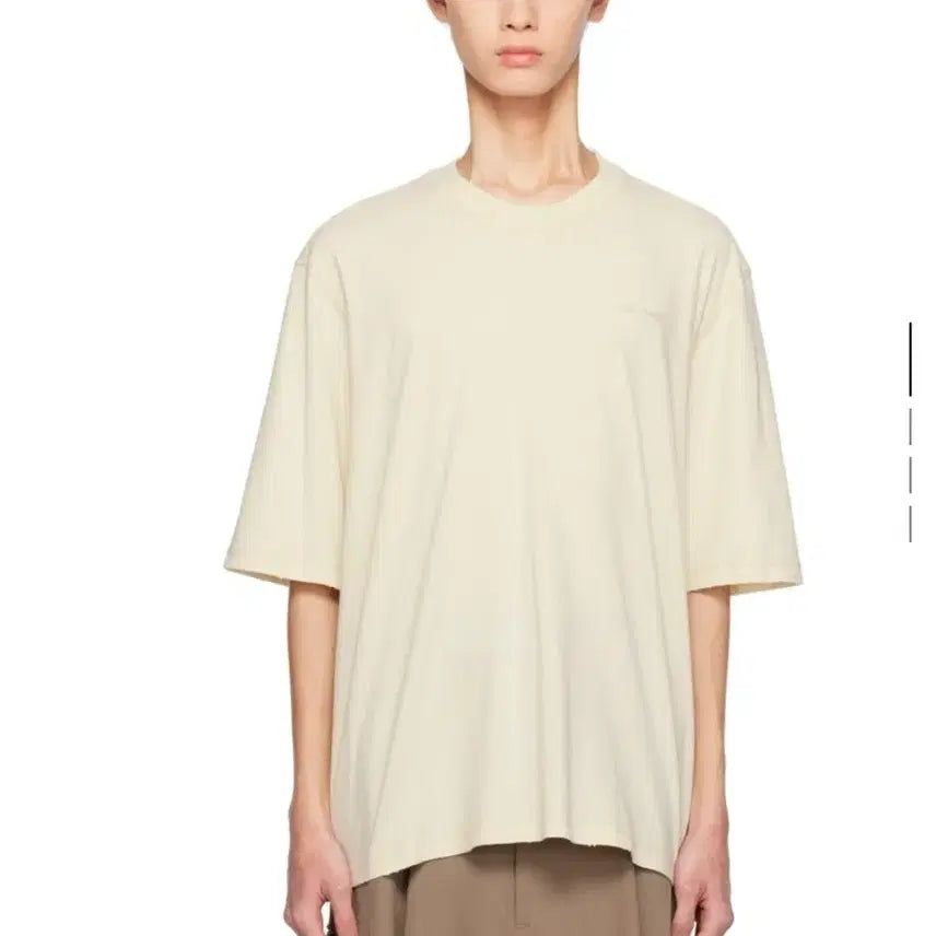 [BUNJANG] AMI Off-White Fade Oversized T-Shirt (L / 100-105) / 아미 오프화이트 페이드 아읏 티(미개봉/새상품/L/100-105)