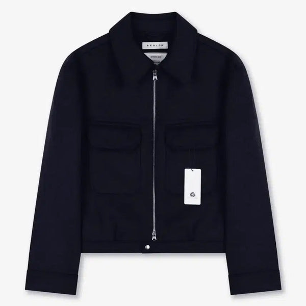 [BUNJANG] Beslow Cashmere Military Zip-Up Jacket Navy M / (M) 비슬로우 캐시미어 밀리터리 자켓 네이비