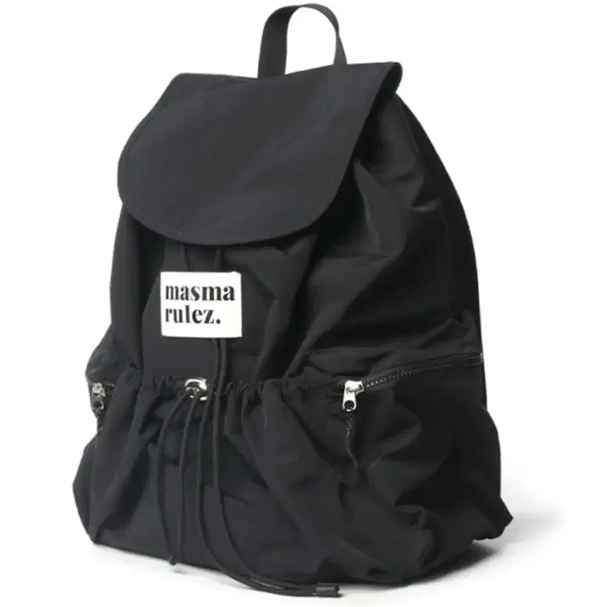 [BUNJANG] Masmarules String Flip Backpack - Black / 급처) 마스마룰즈 스트링 플립백팩-블랙