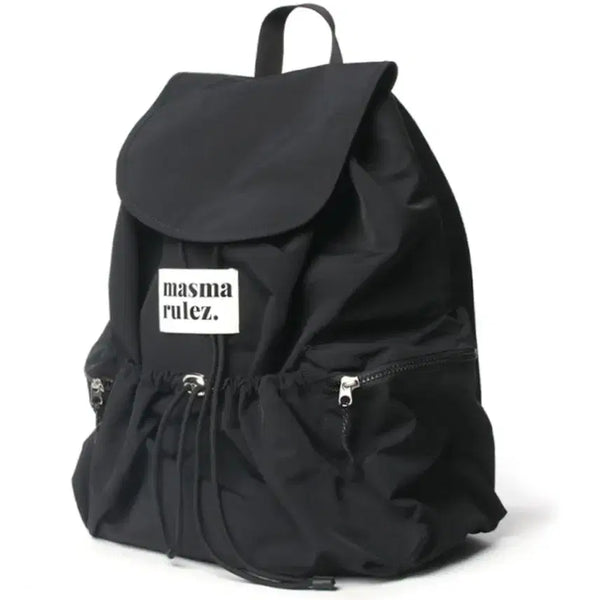 [BUNJANG] Masmarules String Flip Backpack - Black / 급처) 마스마룰즈 스트링 플립백팩-블랙