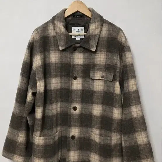 [BUNJANG] LES MUES PARIS Wool Cashmere Check Shirt Jacket / LES MUES 울 캐시미어 체크 자켓