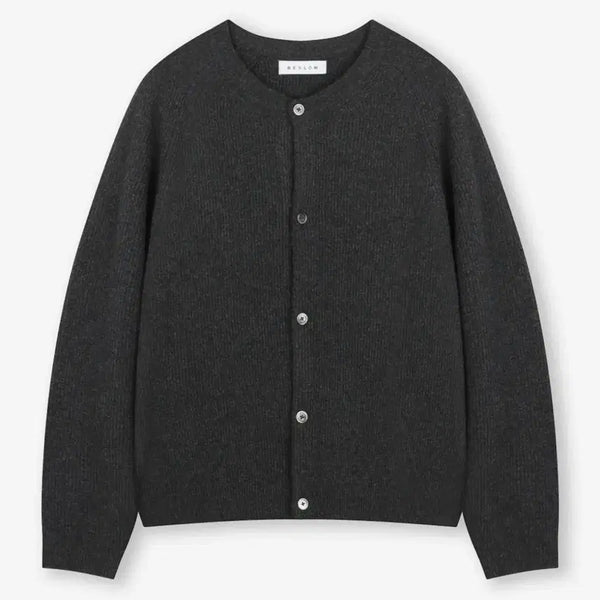 [BUNJANG] Beslow Cashmere Blended Crew Neck Cardigan Melange Charcoal XL / (XL) 비슬로우 캐시미어 라운드 가디건 차콜