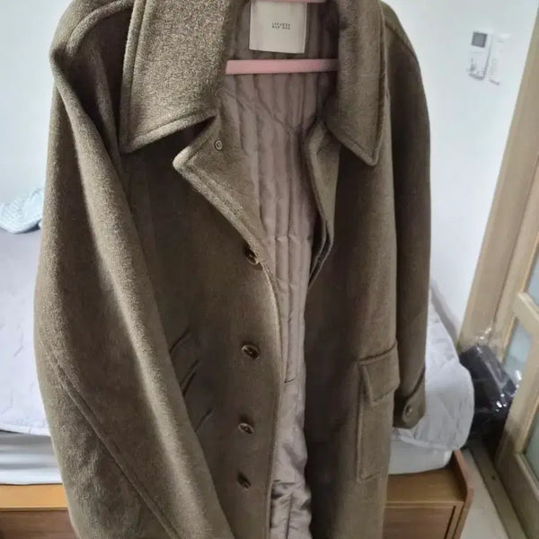 [BUNJANG] La Fete Store Khaki Quilted Lined Coat / 라퍼지스토어 코트 카키