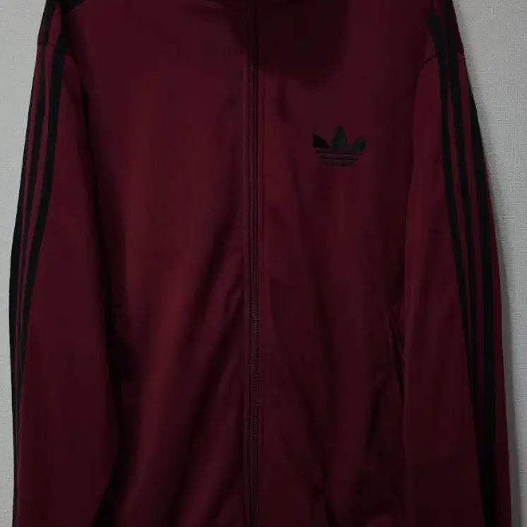 [BUNJANG] Adidas Big Size Burgundy Black Track Top Zip-Up Jersey L-XL / 아디다스 대장 버건디블랙 트랙탑 져지집업 100~105/L~XL