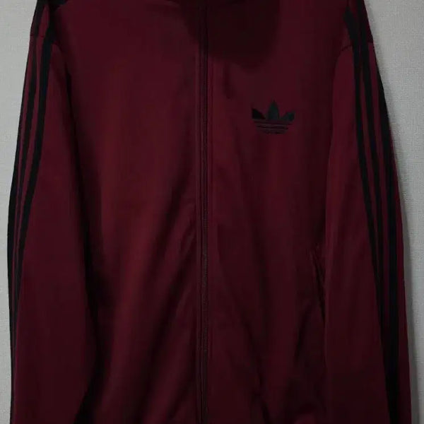 [BUNJANG] Adidas Big Size Burgundy Black Track Top Zip-Up Jersey L-XL / 아디다스 대장 버건디블랙 트랙탑 져지집업 100~105/L~XL