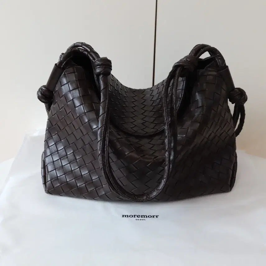 [BUNJANG] More More Weaving Bag Shoulder Hobo Bag Brown / 모어모르 위빙백 숄더백 호보백 브라운