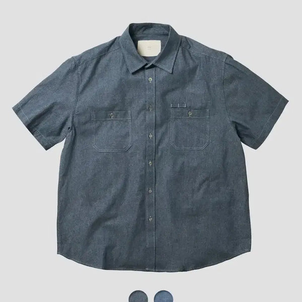[BUNJANG] TY Deep Blue Short Sleeve Shirt M / [새상품]티와이 딥블루 반팔셔츠 M
