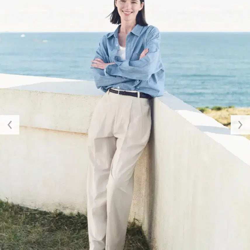 [BUNJANG] Uniqlo Linen Blend Barrel Leg Pants / 유니클로 리넨 블렌드 배럴레그 팬츠