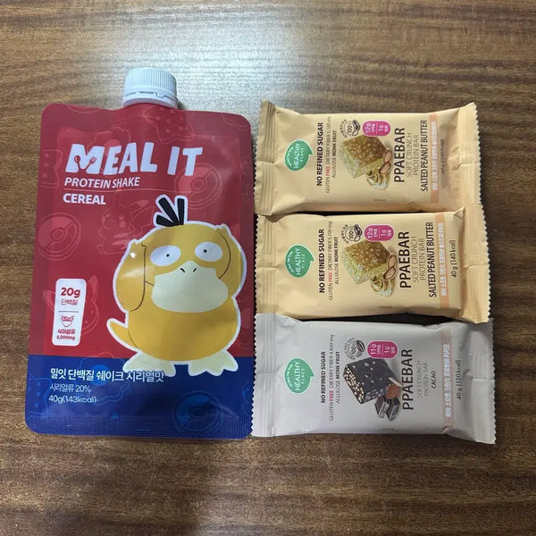 [BUNJANG] BBAEBBAE Protein Bar + MILLIT Protein Shake Set / 빼바 프로틴바 + 밀잇 단백질 쉐이크 세트