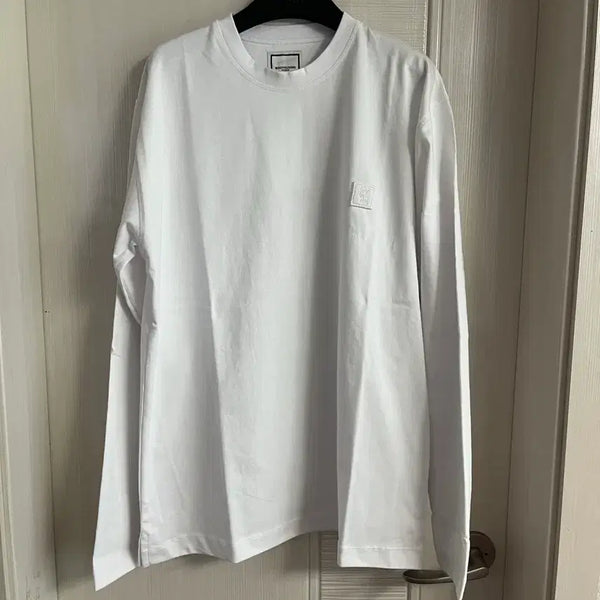 [BUNJANG] Wooyoung Long Sleeve T-Shirt White/Black / 우영 긴팔 105