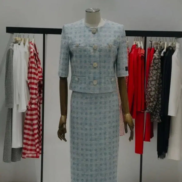 [BUNJANG] MOJO.S.PHINE Tweed Short Sleeve Set-Up / 모조에스핀 트위드 반팔 셋업(55,새옷컨디션)