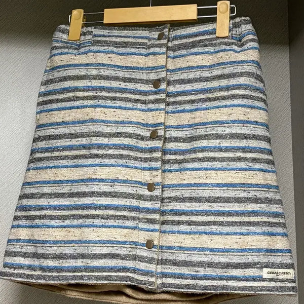 [BUNJANG] Kamome Sajo "Karamori" Suzuko Kamo "Seongarden Party" Vintage Wool Knit Skirt / 카라하나 코코모리 카메 스즈코 카모메산장 선가든파티 빈티지 겨울 니트 스커트