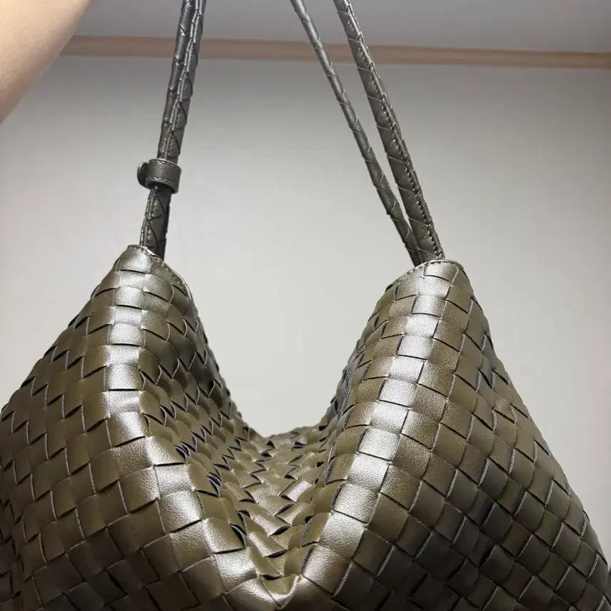 [BUNJANG] MC Brand Natural Cowhide Large Tote Bag Khaki / 빅백 카키
