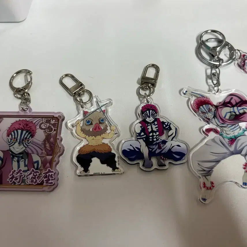 [BUNJANG] Demon Slayer Akaza, Inosuke Keychain Bundle Set / 귀칼 아카자,이노스케 키링 일괄판매