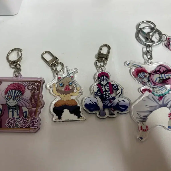 [BUNJANG] Demon Slayer Akaza, Inosuke Keychain Bundle Set / 귀칼 아카자,이노스케 키링 일괄판매