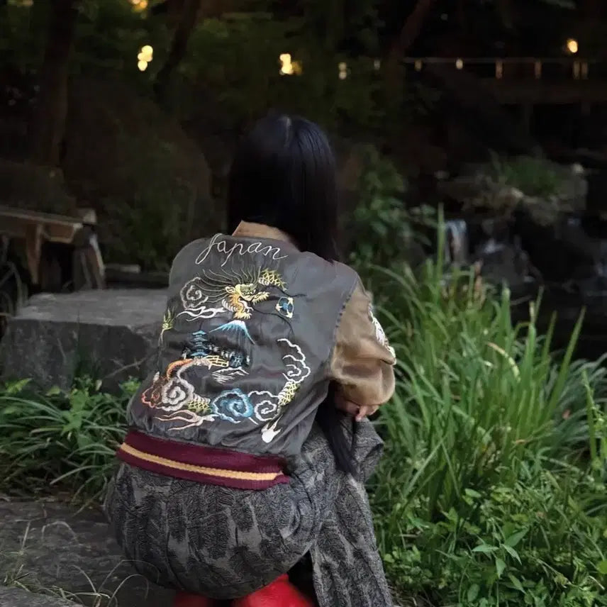 [BUNJANG] Kapital Shear Pearl Mosquito Guard Two-Tone Jacket Khaki Beige / 캐피탈 시어 펄 모스키토 가드 투톤 베트남 자켓 카키 베이지3