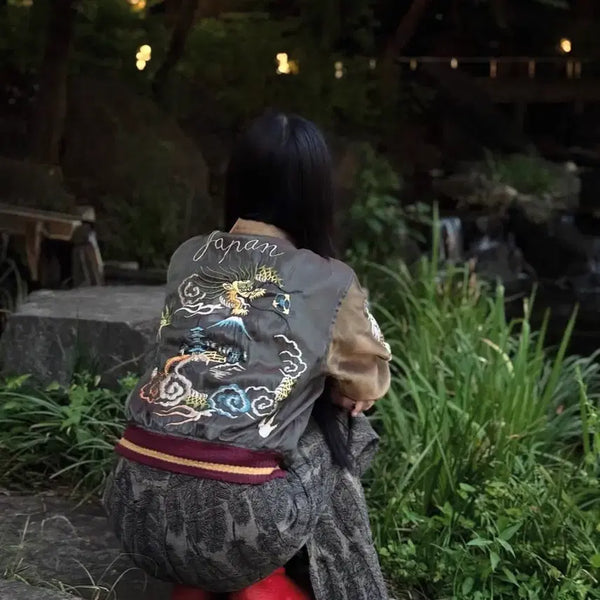 [BUNJANG] Kapital Shear Pearl Mosquito Guard Two-Tone Jacket Khaki Beige / 캐피탈 시어 펄 모스키토 가드 투톤 베트남 자켓 카키 베이지3
