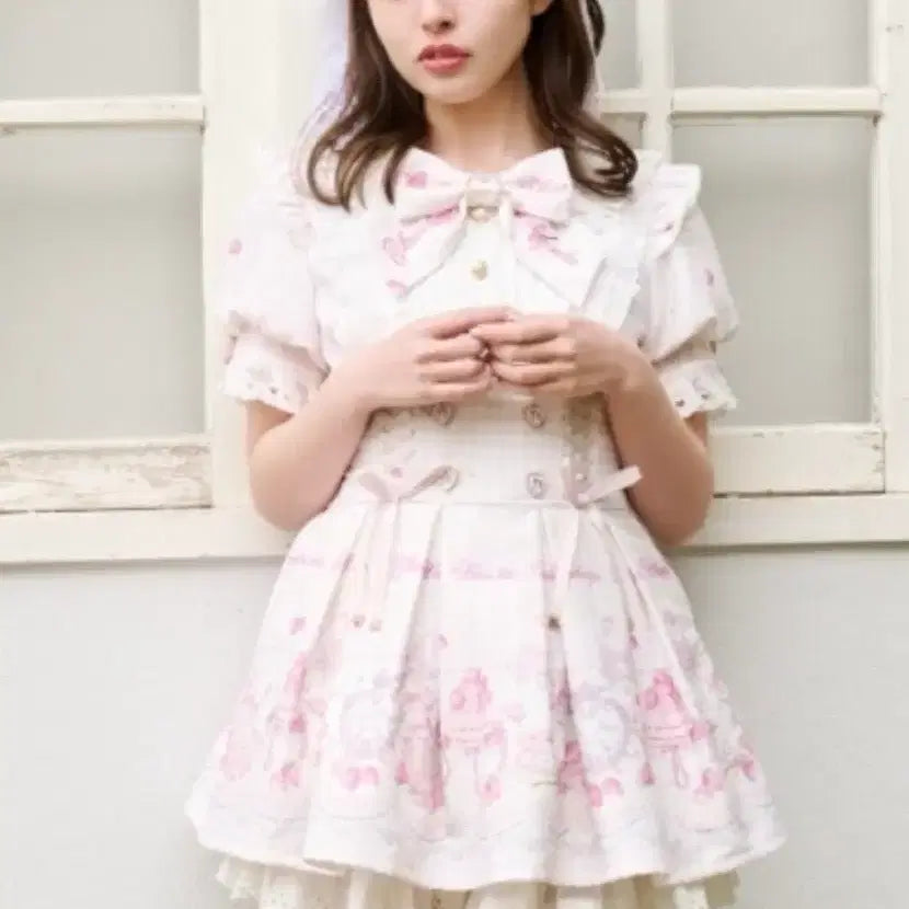 [BUNJANG] Liz Lisa Tearoom Pink Setup Set (New, Tagged, Authentic) / 리즈리사 티룸 핑크 셋업(택있음, 새제품,정품)
