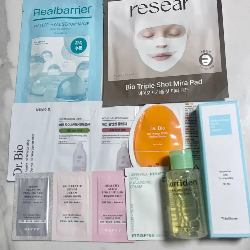 [BUNJANG] Torriden & Real Barrier Skincare Bundle Set / 일괄) 벨플라워 크림 토리든 토너 리얼베리어 마스크팩 패드 세럼