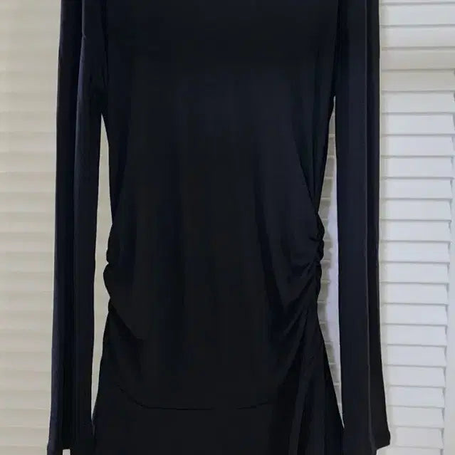 [BUNJANG] Black Shirring Hooded Dress / (새상품)블랙 셔링 후드 원피스