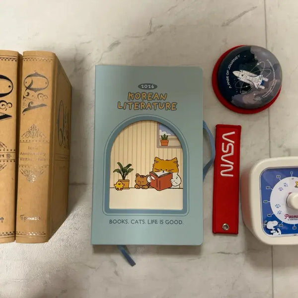 [BUNJANG] Aladin Reading Log Diary Set with NASA Keychain and Snoopy Timer / 알라딘 독서템 양도