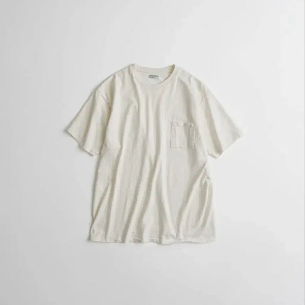 [BUNJANG] BEHEAVYER Slub Cotton T-shirt Natural Size 4 / 비헤비어 슬럽 코튼 반팔티 내추럴 4 (새상품)