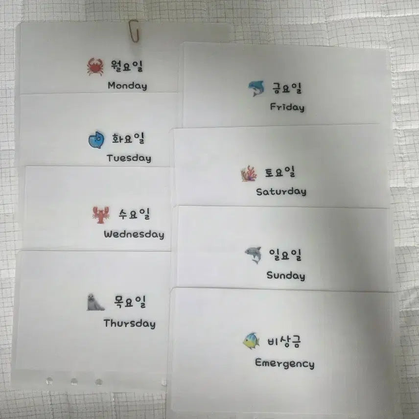 [BUNJANG] Savings Challenge Inserts (6-Ring, 8 Pages) - Bundle Set / 저축챌린지 속지