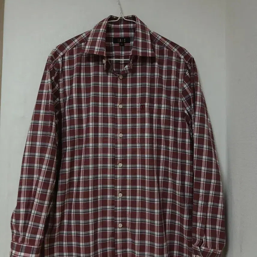 [BUNJANG] Daks Check Pattern Long Sleeve Shirt Size 95 / 닥스 체크 패턴 긴팔 남방 95