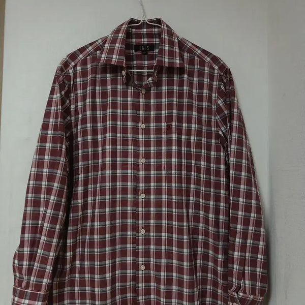 [BUNJANG] Daks Check Pattern Long Sleeve Shirt Size 95 / 닥스 체크 패턴 긴팔 남방 95