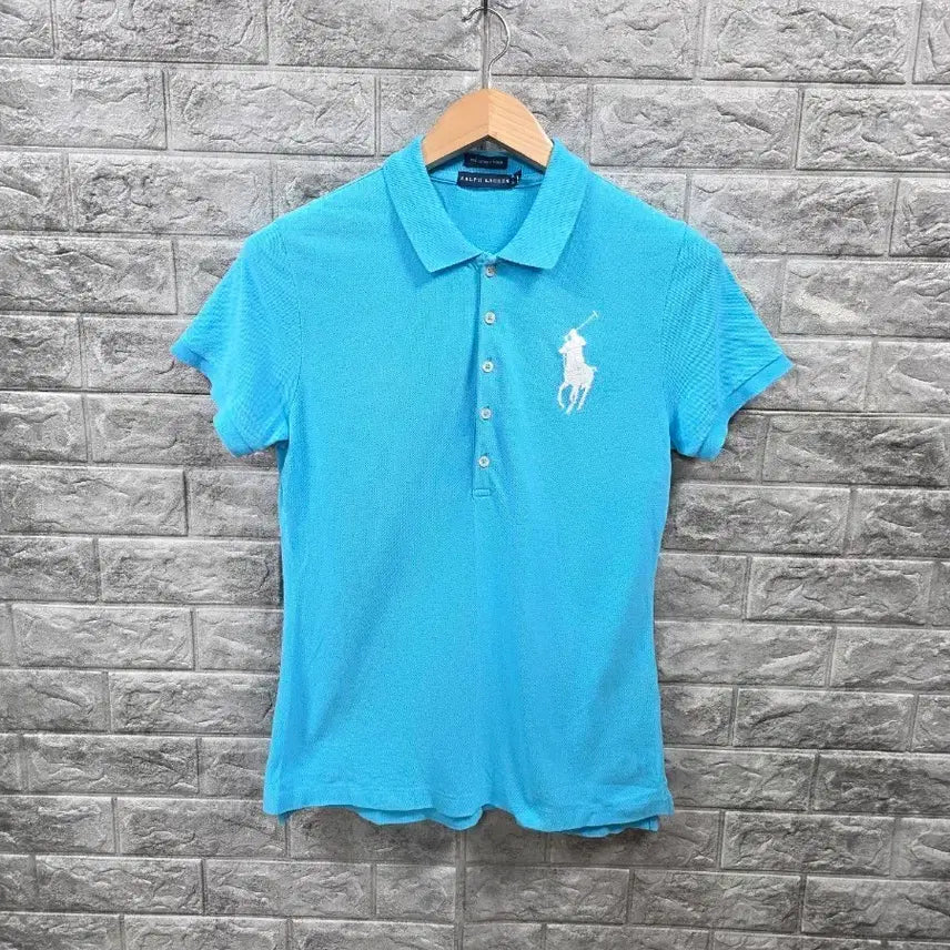 [BUNJANG] Polo Ralph Lauren Women's Blue Polo Shirt Size 66 / 폴로 랄프로렌 여성 카라티 블루 사이즈 66